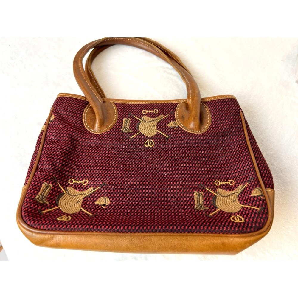 J. Mclaughlin Equestrian Purse Bag Saddle Boots Horseback Riding Horse Leather